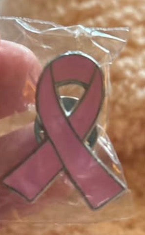 Pink breast, cancer awareness ribbon Pins