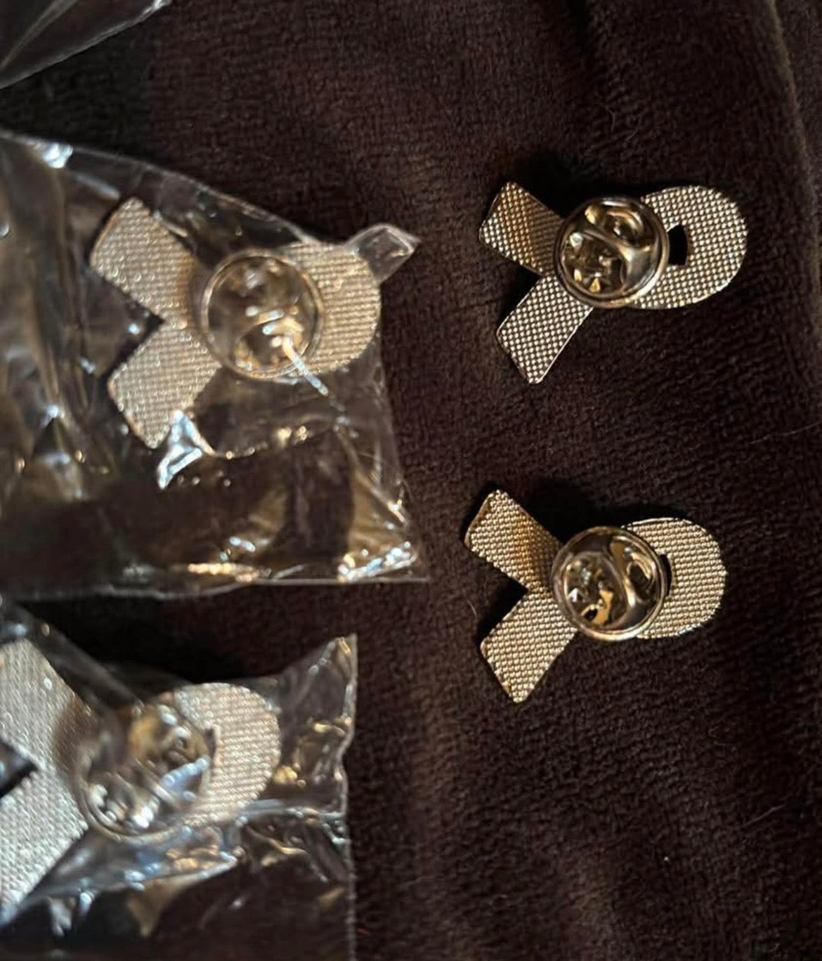 Pink breast, cancer awareness ribbon Pins